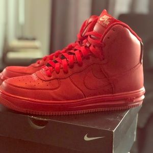 Nike Air Force 1 - High (ID) custom all red